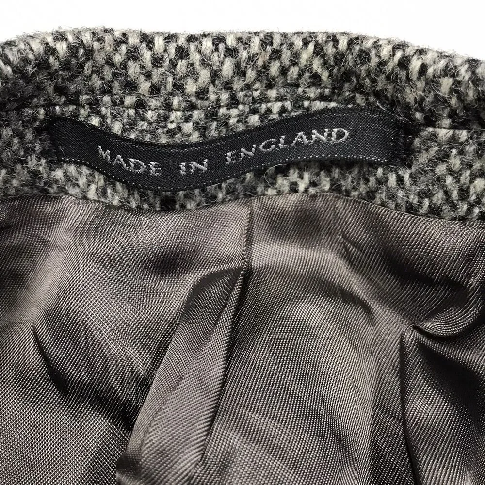 ALEXANDRE London Harris Tweed Sport Coat Men 44 Gray Vintage Hand Woven